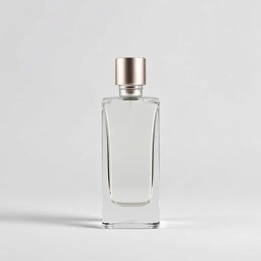 Clear glass perfume bottle