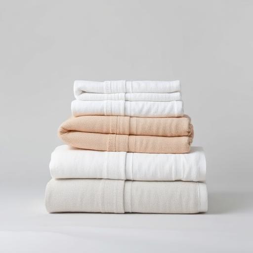 Folded bed linen and towels