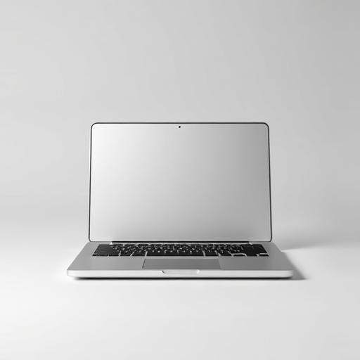 Open silver laptop