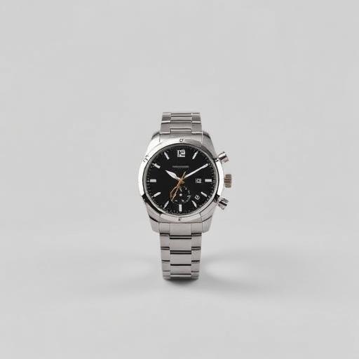 Stainless steel chronograph wristwatch